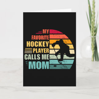 Mijn favoriete hockeyspeler noemt me mama Funny Ho Kaart