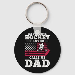 Mijn favoriete hockeyspeler noemt me vader USA-vla Sleutelhanger