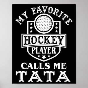 Mijn favoriete hockeyspeler noemt mijn borstoutfit poster