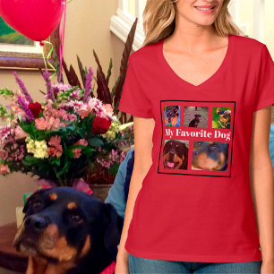 Mijn favoriete honden Creëer je eigen 5-foto T-shi T-shirt