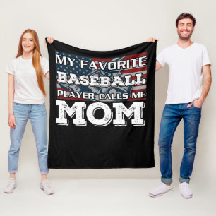 Mijn favoriete honkbalspeler noemt me mam fleece deken