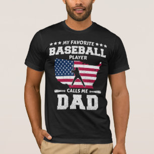Mijn favoriete honkbalspeler noemt me papa t-shirt