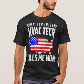 Mijn favoriete HVAC-techniek noemt me mam USA Amer T-shirt