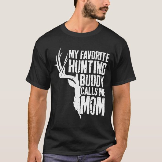 Mijn favoriete jachtmaatje noemt me mama t-shirt (Voorkant)