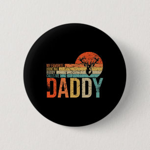 Mijn favoriete jachtmaatje noemt me papa liefdeshe ronde button 5,7 cm