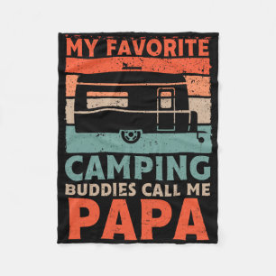 Mijn favoriete kampeerbuddy's noemen me Papa Vinta Fleece Deken