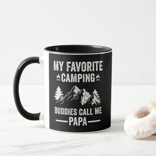 Mijn favoriete kamperen - vrienden noemen me papa mok (Met donut)