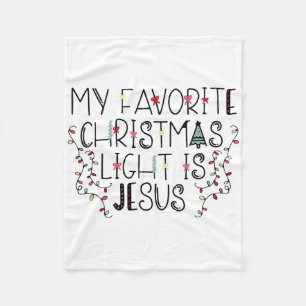Mijn favoriete kerstlicht is Jezus Fleece Deken
