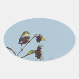 Mijn favoriete kleine bezoekers. #bird #natuur #wi ovale sticker