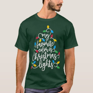 Mijn favoriete kleur is de kerstlampjes-boom Ne T-shirt