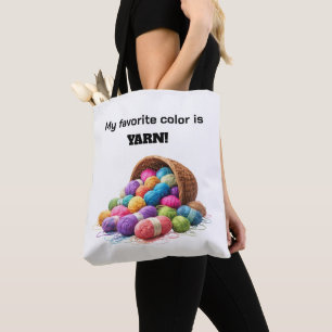 Mijn favoriete kleur is garen draagtas