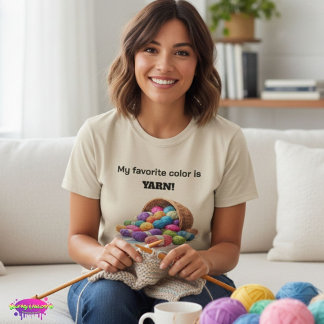 Mijn favoriete kleur is garen t-shirt