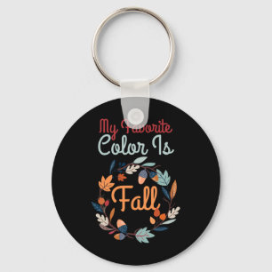 Mijn favoriete kleur is Herfst Fun Schattige Autum Sleutelhanger