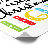 Mijn favoriete kleur is het kerstlampje Funny Quot Poster (Hoek)