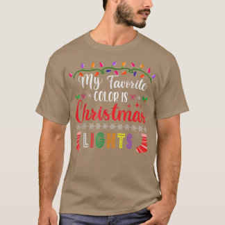 Mijn favoriete kleur is het kerstlicht T-shirt Fun