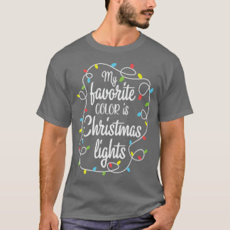 Mijn favoriete kleur is het kerstlicht T-shirt Fun