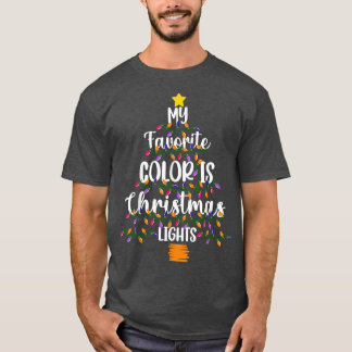 Mijn favoriete kleur is het kerstlicht T-shirt Fun