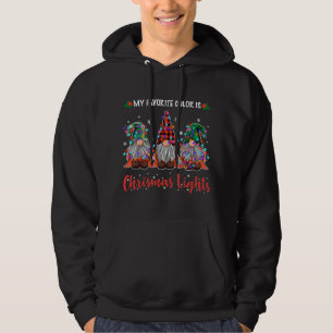 Mijn favoriete kleur is kerstlichte gnomen Merry Hoodie