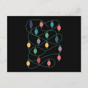 Mijn favoriete kleur is kerstlichtjes grappige pyj briefkaart