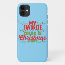 Mijn favoriete kleur is kerstverlichting iPhone 11 hoesje
