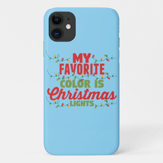 Mijn favoriete kleur is kerstverlichting Case-Mate iPhone case (Achterkant)