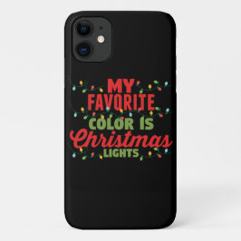 Mijn favoriete kleur is kerstverlichting iPhone 11 hoesje