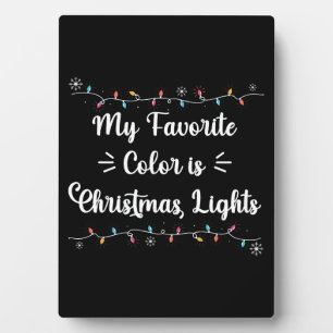Mijn favoriete kleur is kerstverlichting Funny Xma Fotoplaat