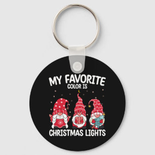 Mijn favoriete kleur is Kerstverlichting Kabouter Sleutelhanger