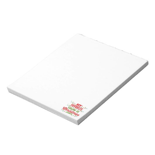 Mijn favoriete kleur is kerstverlichting notitieblok (Gedraaid)