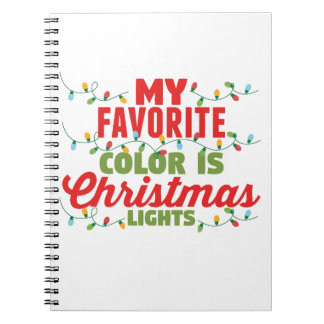 Mijn favoriete kleur is kerstverlichting notitieboek