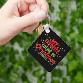 Mijn favoriete kleur is kerstverlichting sleutelhanger