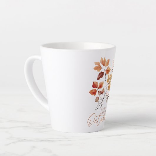 Mijn favoriete kleur is oktober - Autumn Leaves & Latte Mok (Linkerhoek)