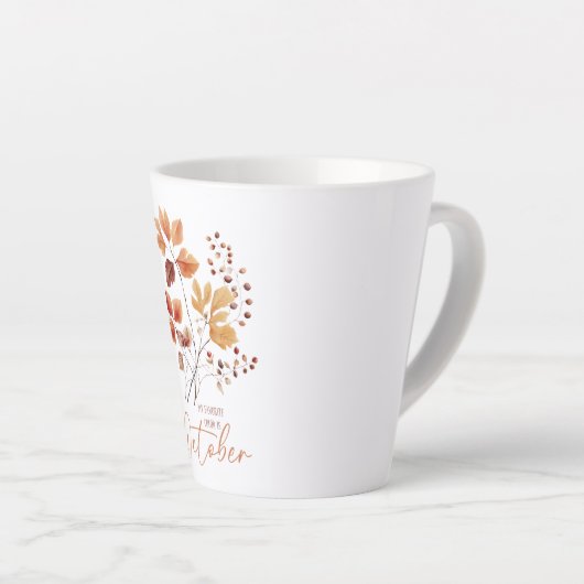 Mijn favoriete kleur is oktober - Autumn Leaves & Latte Mok (Rechterhoek)