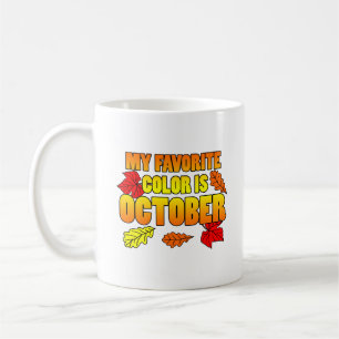Mijn favoriete kleur is oktober-bladeren koffiemok