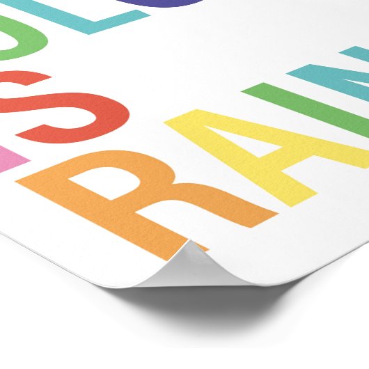 Mijn favoriete kleur is regenboog poster (Hoek)
