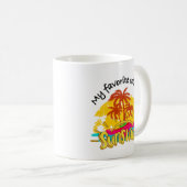 Mijn favoriete kleur is zonneschijn koffiemok (Voorkant rechts)
