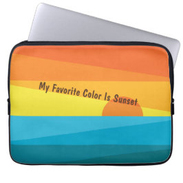 Mijn favoriete kleur is zonsondergang  laptop sleeve