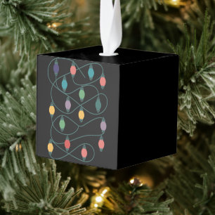 Mijn favoriete kleur zijn kerstverlichting grapjur kubus ornament