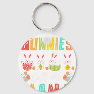 mijn favoriete konijnen noemen me mama, retro, vin sleutelhanger