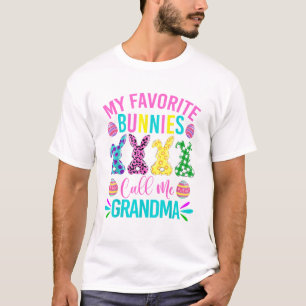 Mijn favoriete konijnen noemen me oma shirt leuk P