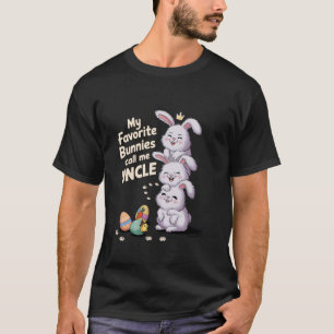 Mijn favoriete konijnen noemen me oom drie Pasen K T-shirt
