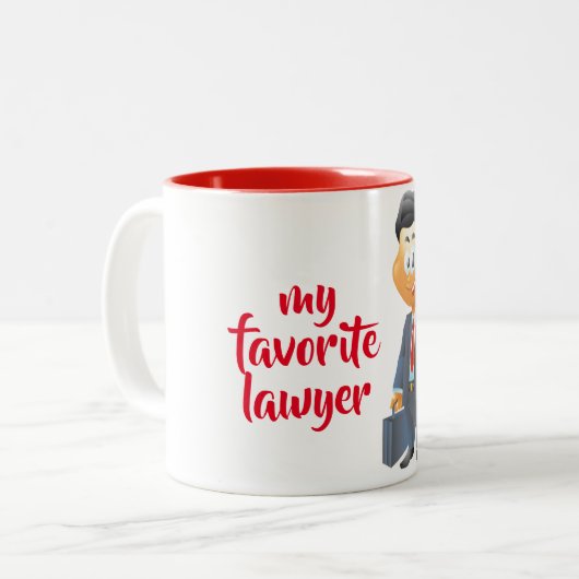 ***MIJN FAVORIETE LAWYER** MOK met tweetonige KOFF (Voorkant links)