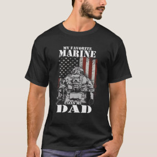 Mijn favoriete marinier noemt me papa Vaderdag Mar T-shirt