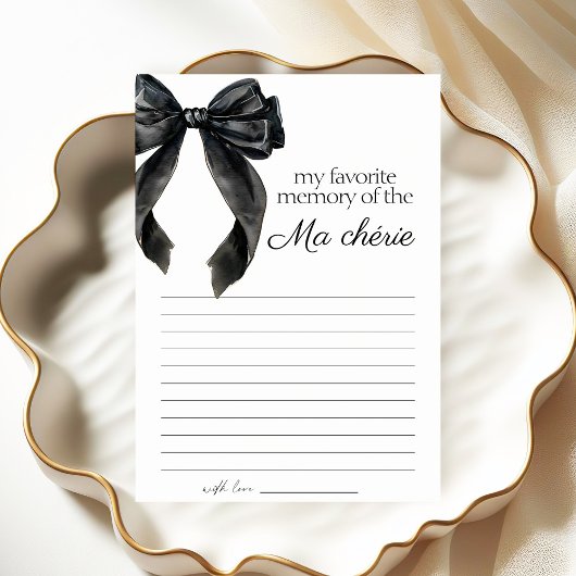 Mijn favoriete Memory Bow Vrijgezellenfeest Game C Kaart