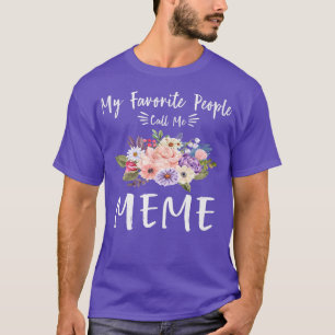 Mijn favoriete mensen noemen me Floral Grandma Mot T-shirt