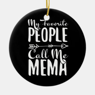 Mijn favoriete mensen noemen me grootmoeder keramisch ornament