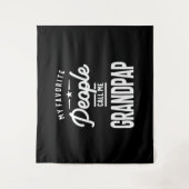 Mijn favoriete mensen noemen me grootpap wandkleed (Voorkant)