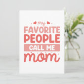 Mijn favoriete mensen noemen me mama bedankkaart (Staand voorkant)