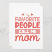 Mijn favoriete mensen noemen me mama bedankkaart (Voorkant / Achterkant)