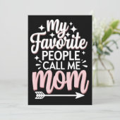 Mijn favoriete mensen noemen me mama Moederdag Flo Kaart (Staand voorkant)